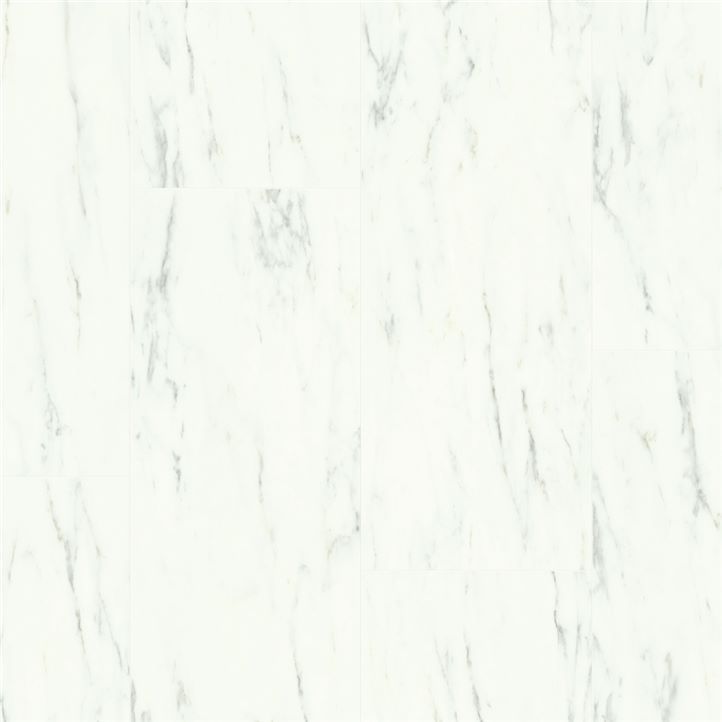 Виниловая плитка Quick Step Ambient Glue Plus AMGP 40136 Мрамор каррарский белый