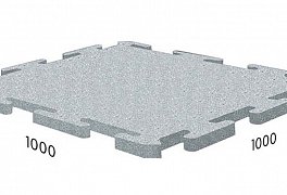 Резиновая плитка Rubblex Puzzle Standart (25 мм;серый)