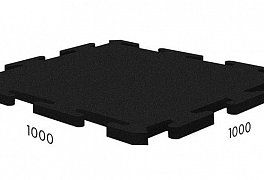 Резиновая плитка Rubblex Puzzle Standart (25 мм;черный)