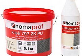 Клей для резиновых покрытий Homakoll 797 2K PU (12,17 + 1,83)