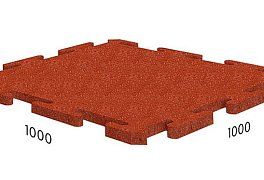 Резиновая плитка Rubblex Puzzle Standart (25 мм;терракотовый)