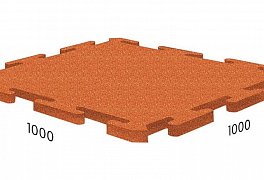 Резиновая плитка Rubblex Puzzle Standart (25 мм;оранжевый)